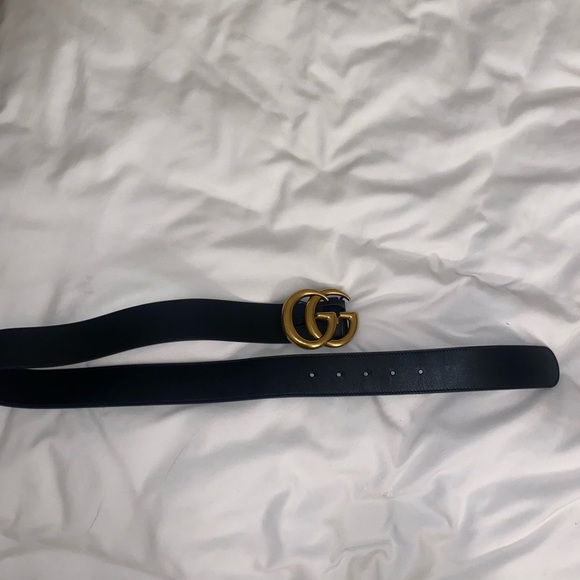 Black Gucci logo belt